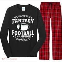 Fantasy Football Champion Slogan Long Sleeve Pajama Set thumb 0