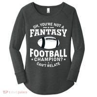 Fantasy Football Champion Slogan Women's Perfect Tri Tunic Long Sleeve Shirt thumb 0