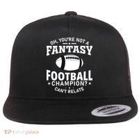 Fantasy Football Champion Slogan Flat Bill Trucker Hat thumb 0