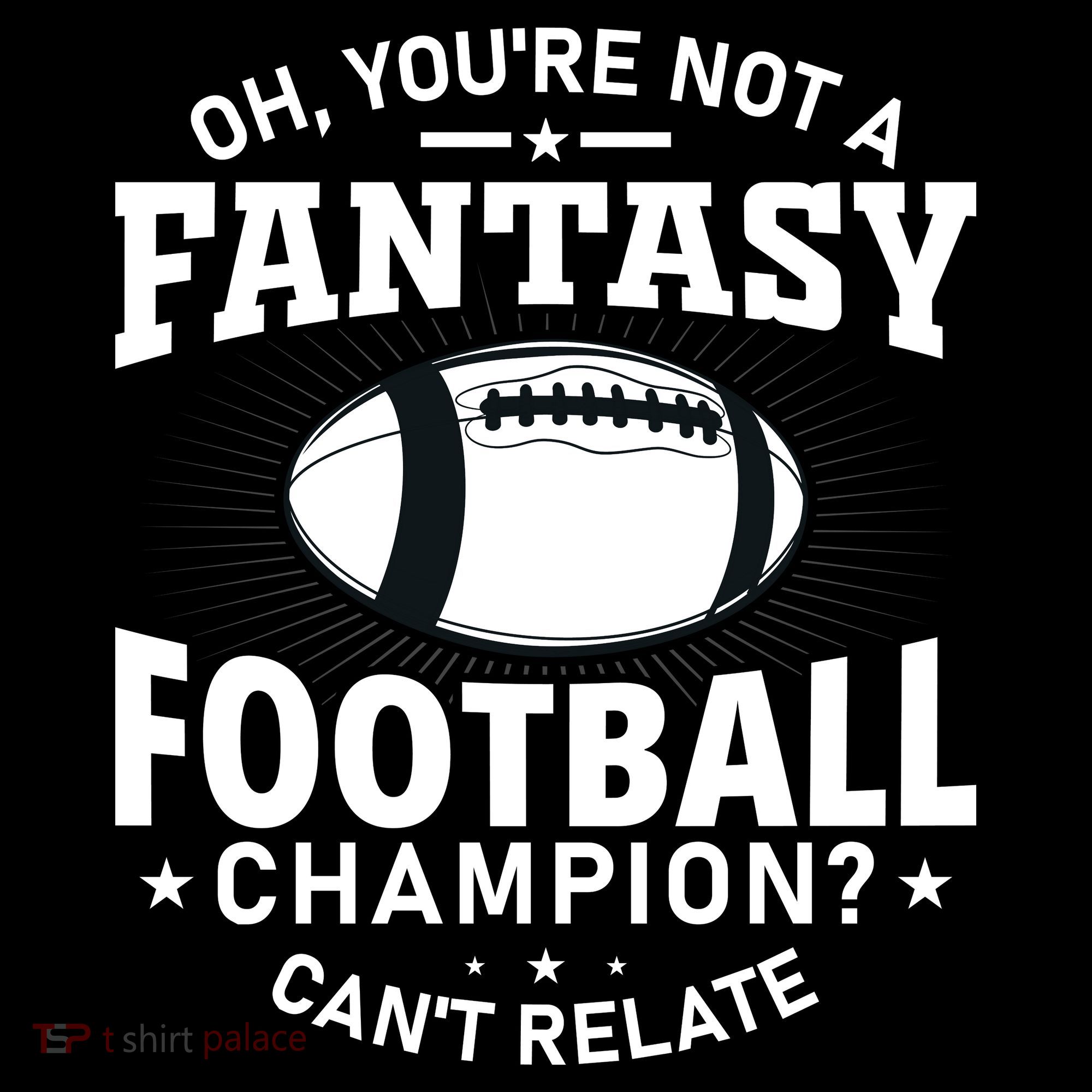 Fantasy Football Champion Slogan Flat Bill Trucker Hat