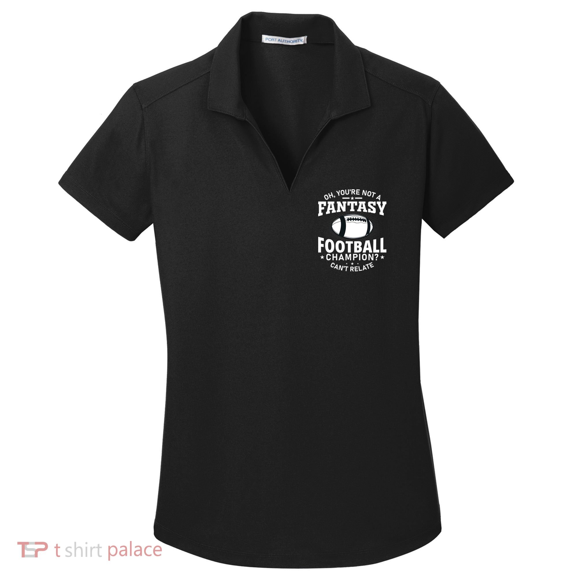 Fantasy Football Champion Slogan Women's Dry Zone Grid Polo
