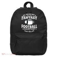 Fantasy Football Champion Slogan 16 in Basic Backpack thumb 0