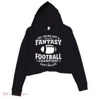 Fantasy Football Champion Slogan Crop Fleece Hoodie thumb 0