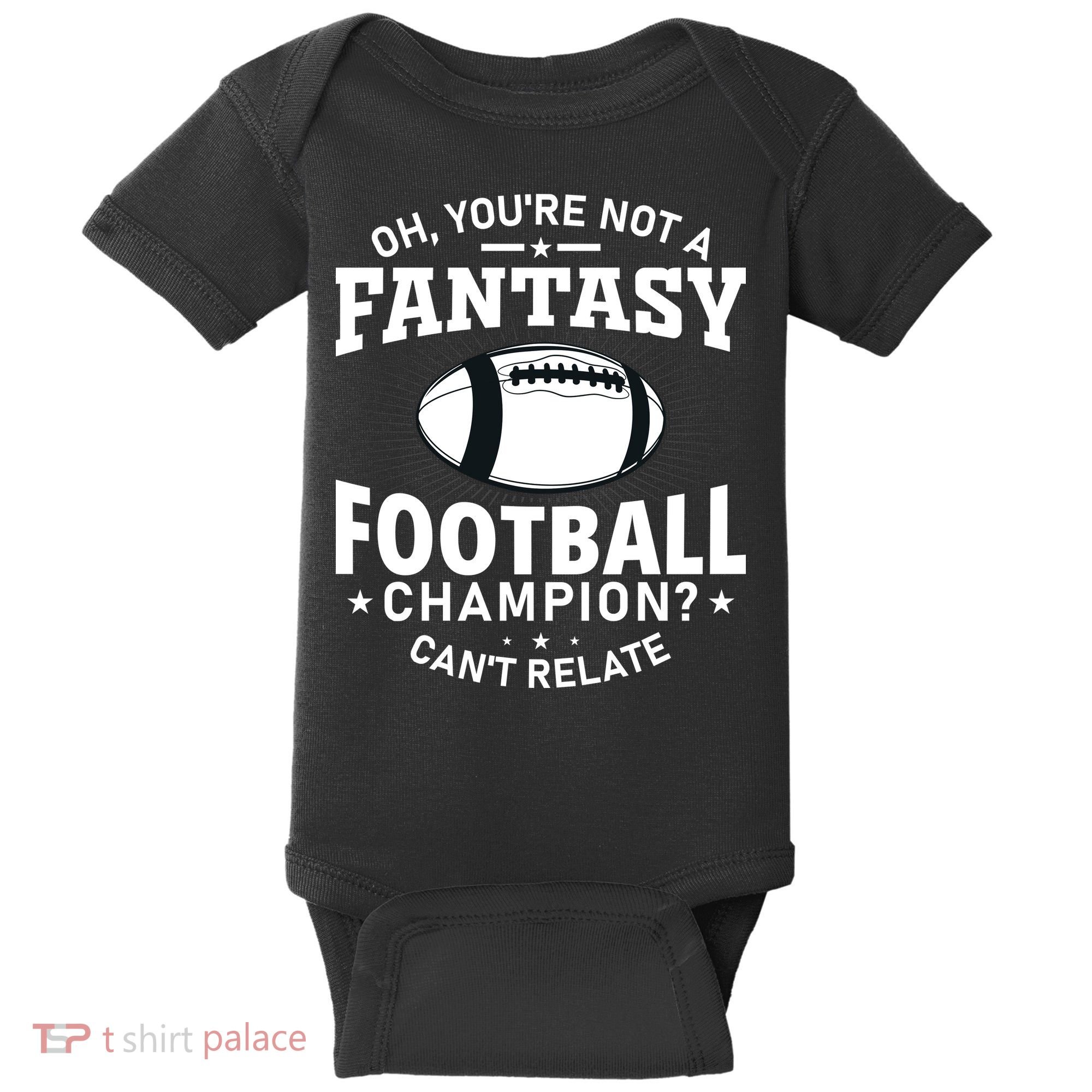 Fantasy Football Champion Slogan Baby Bodysuit