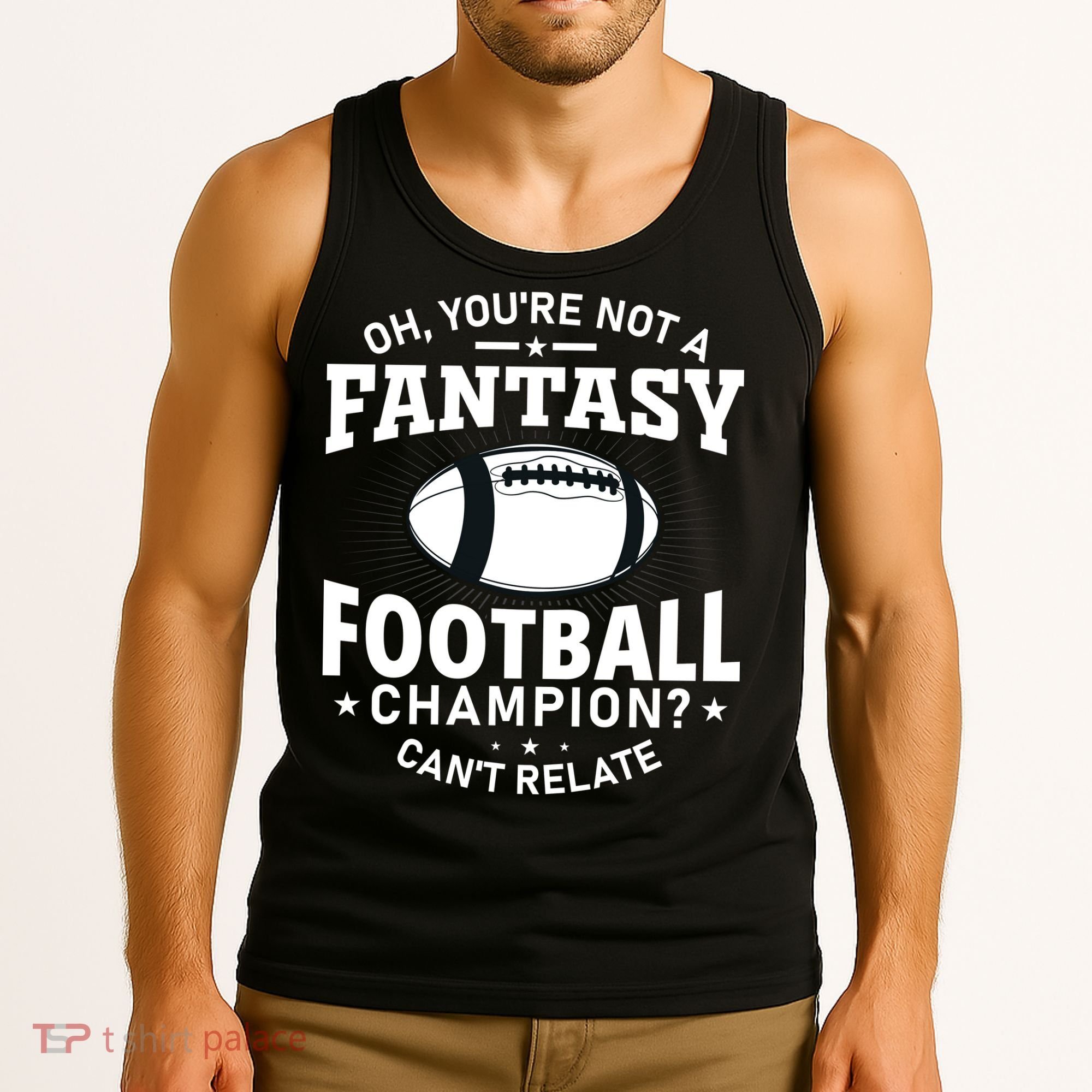 Fantasy Football Champion Slogan Tank Top