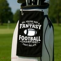 Fantasy Football Champion Slogan Golf Towel thumb 2