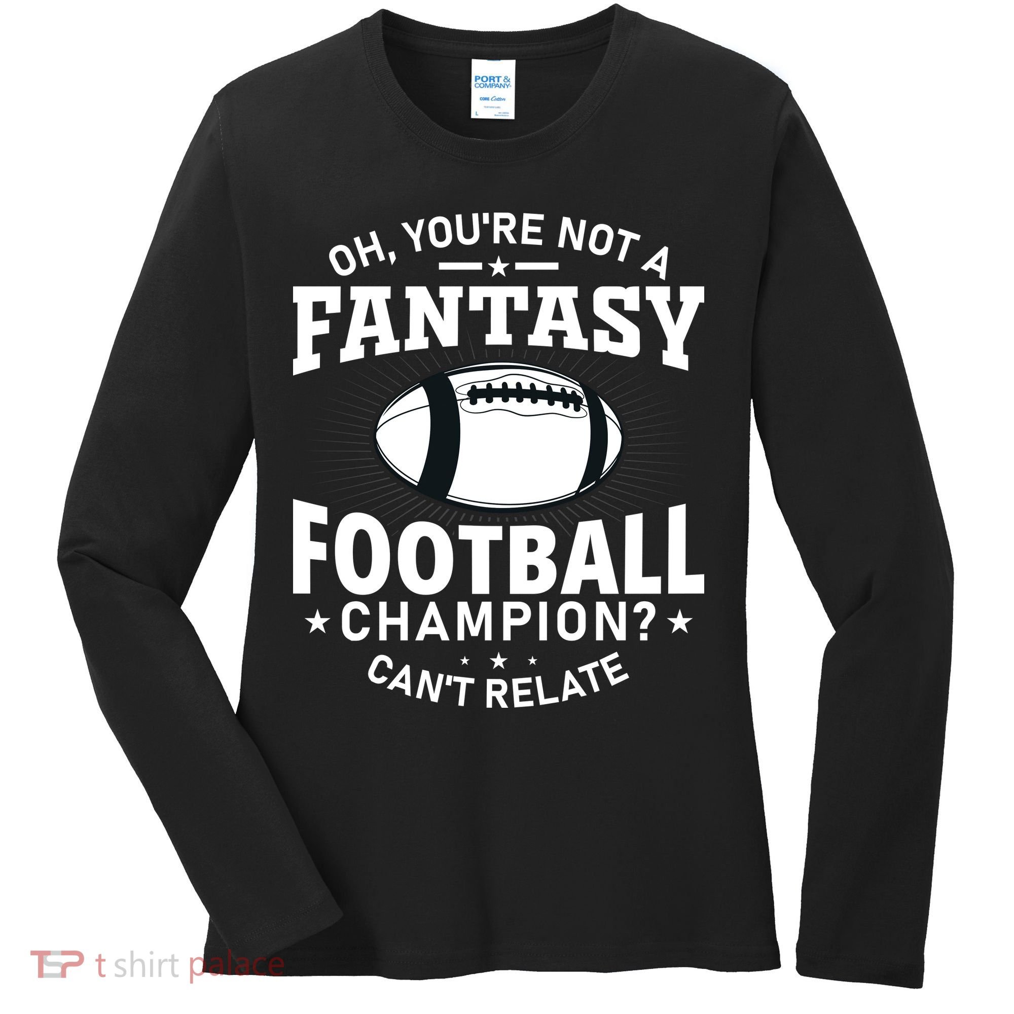 Fantasy Football Champion Slogan Women's Long Sleeve Shirt