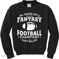 Fantasy Football Champion Slogan Kids Sweatshirt thumb 0