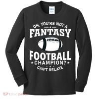 Fantasy Football Champion Slogan Kids Long Sleeve Shirt thumb 0