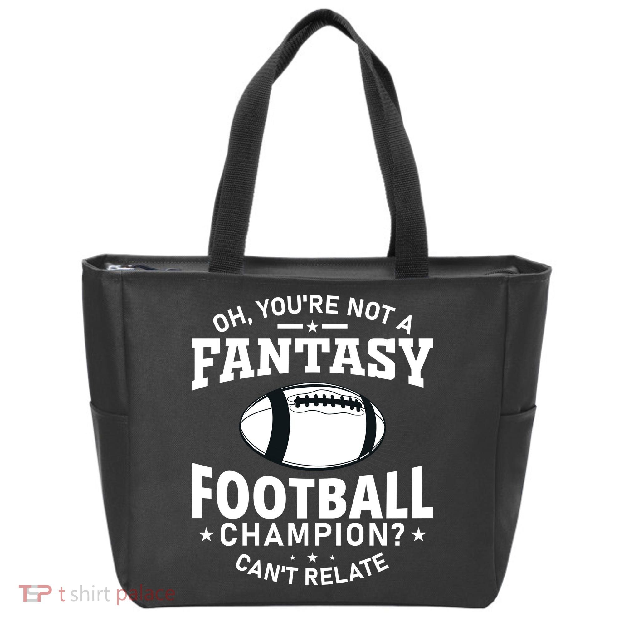 Fantasy Football Champion Slogan Tote Bag