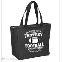 Fantasy Football Champion Slogan Tote Bag thumb 2