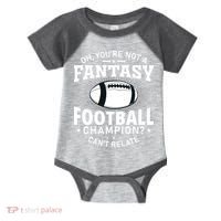 Fantasy Football Champion Slogan Infant Baby Jersey Bodysuit thumb 0