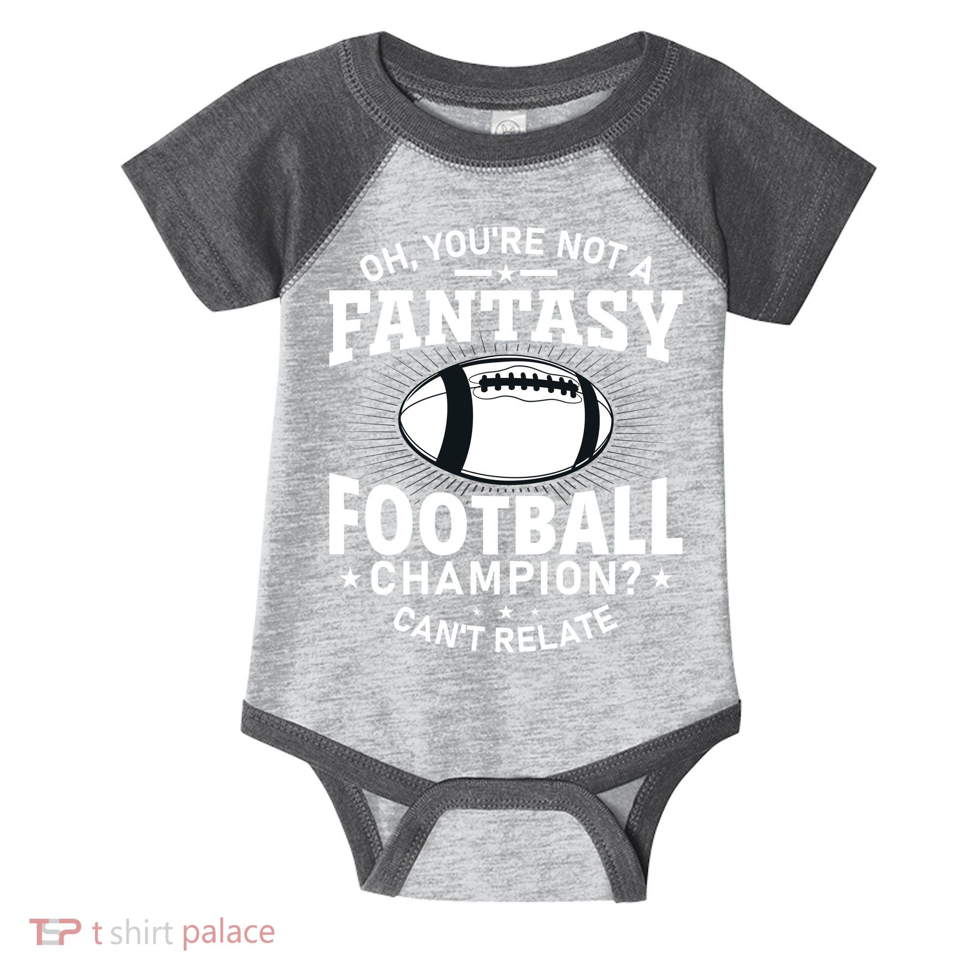 Fantasy Football Champion Slogan Infant Baby Jersey Bodysuit