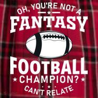 Fantasy Football Champion Slogan Women's Flannel Plaid Pajama Pants thumb 2