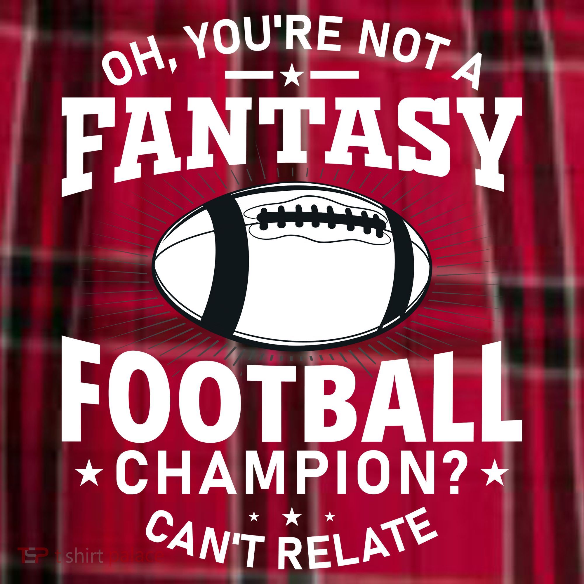 Fantasy Football Champion Slogan Women's Flannel Plaid Pajama Pants