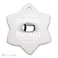 Fantasy Football Champion Slogan Ceramic Ornament thumb 0