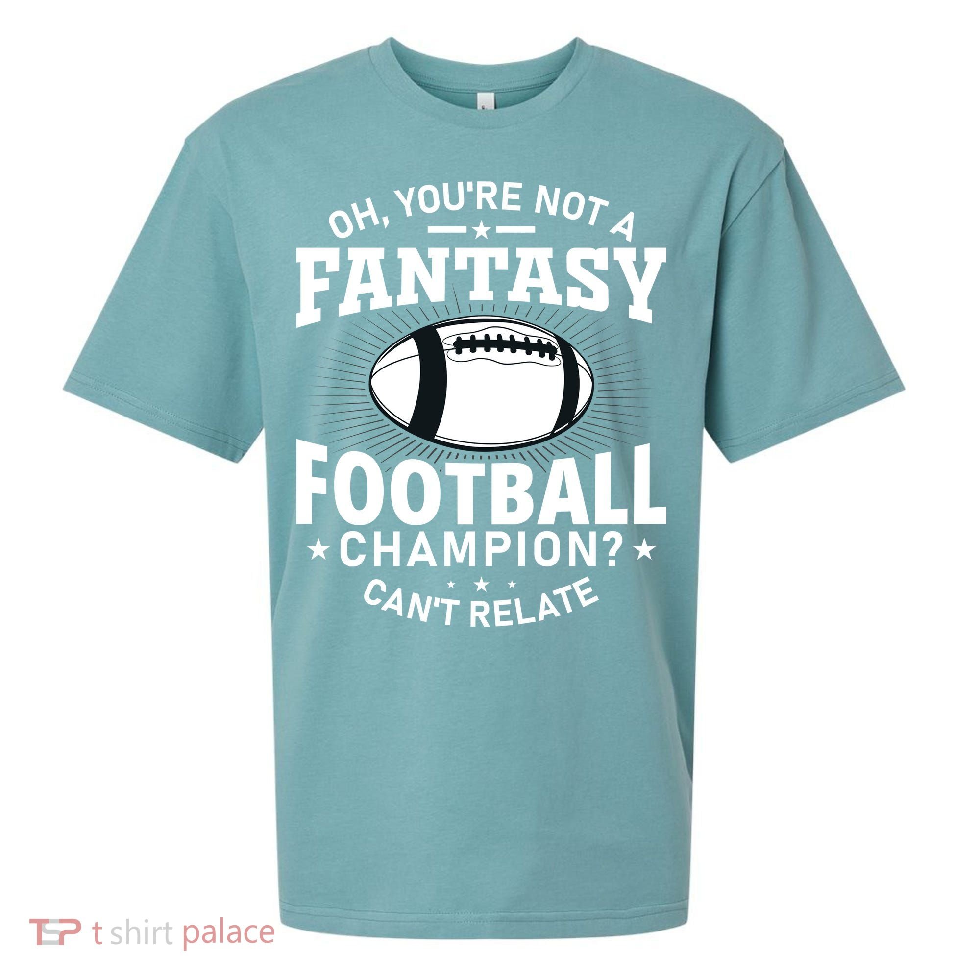 Fantasy Football Champion Slogan Sueded Cloud Jersey T-Shirt