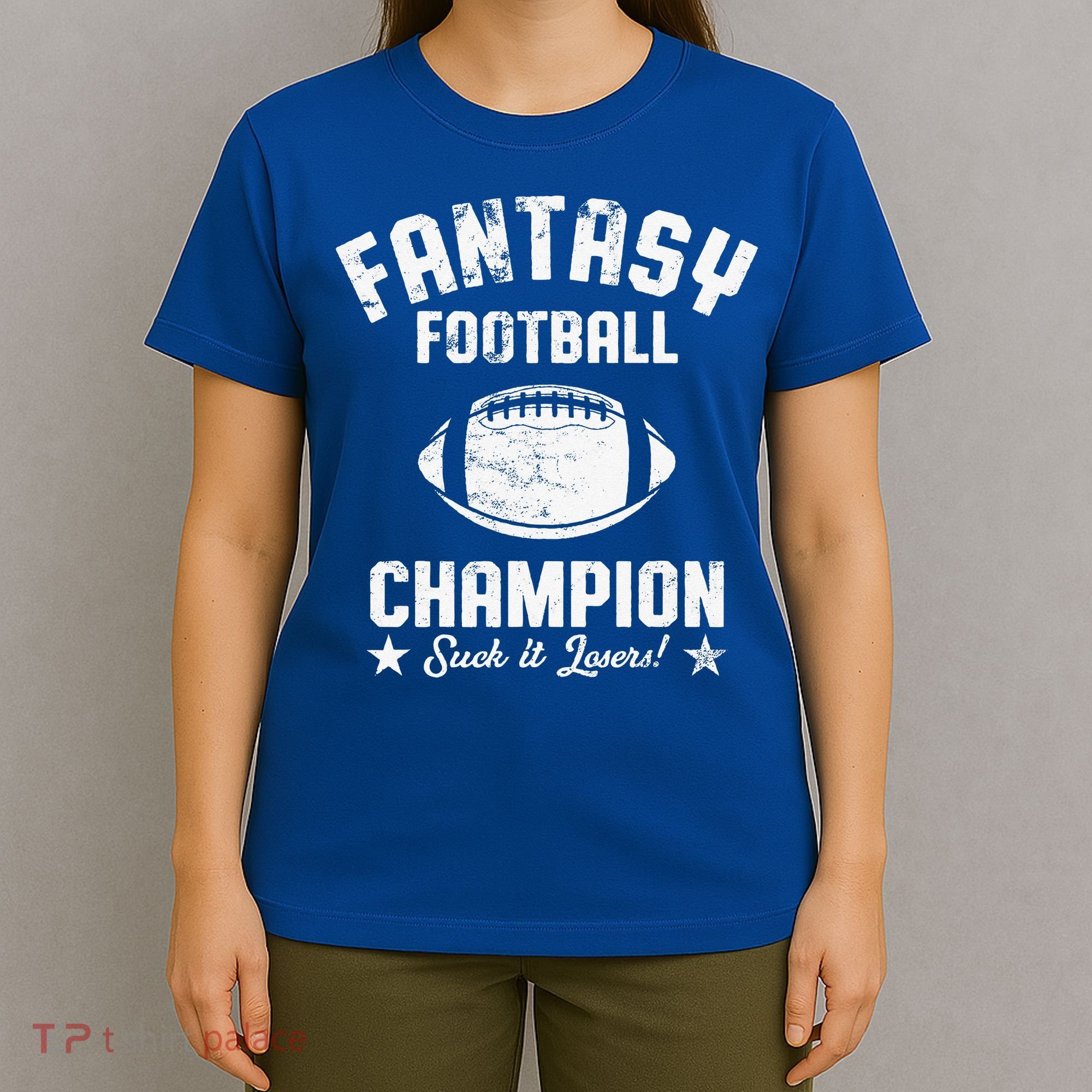 Fantasy Football Champion Funny Draft Party Kit Sports T-Shirt