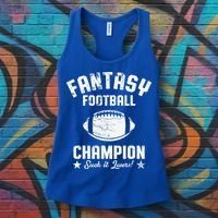 Fantasy Football Champion Funny Draft Party Kit Sports Women's Tank Top thumb 3
