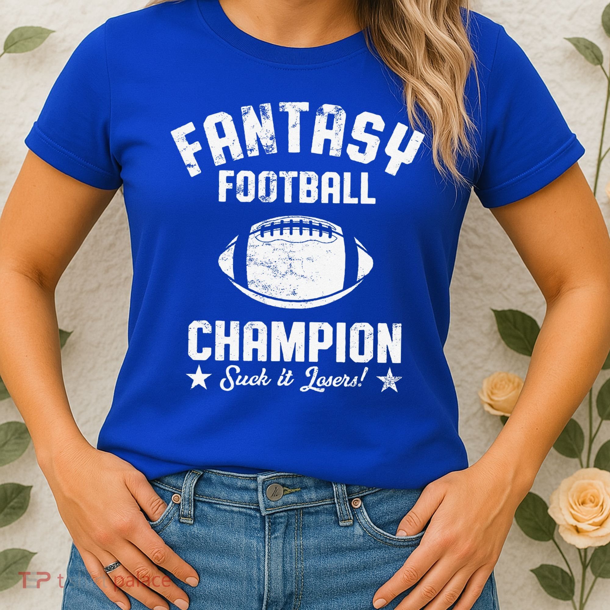 Fantasy Football Champion Funny Draft Party Kit Sports Women's T-Shirt