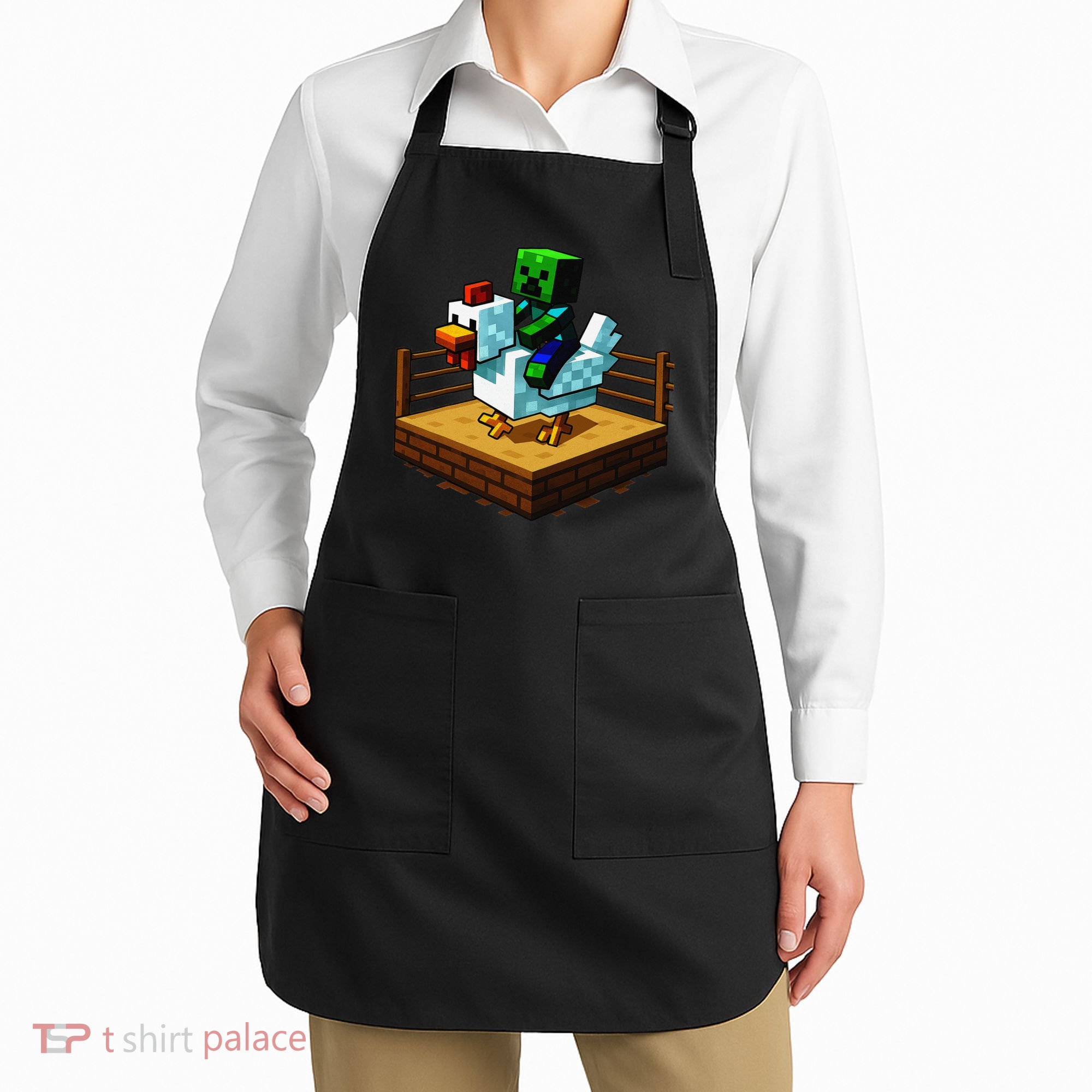 Funny Fighting Chicken Video Games Apron