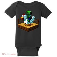 Funny Fighting Chicken Video Games Baby Bodysuit thumb 0