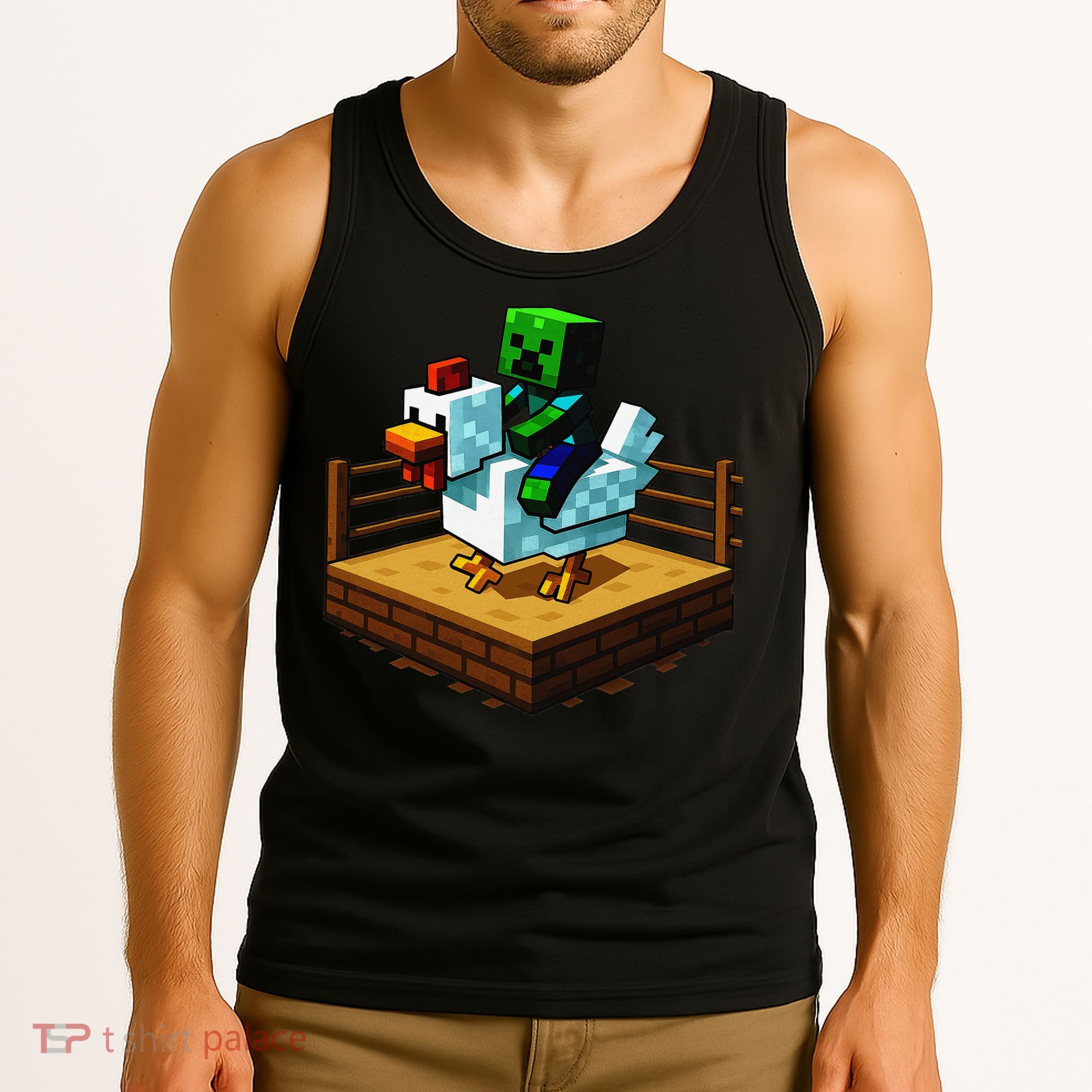 Funny Fighting Chicken Video Games Tank Top