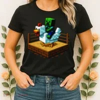 Funny Fighting Chicken Video Games Women's T-Shirt thumb 2