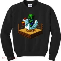 Funny Fighting Chicken Video Games Kids Sweatshirt thumb 0