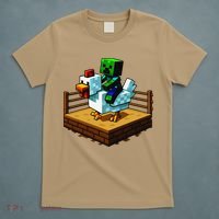 Funny Fighting Chicken Video Games T-Shirt thumb 5