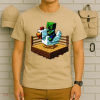 Funny Fighting Chicken Video Games T-Shirt thumb 6