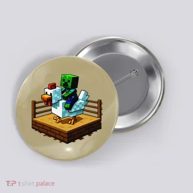 Funny Fighting Chicken Video Games Button
