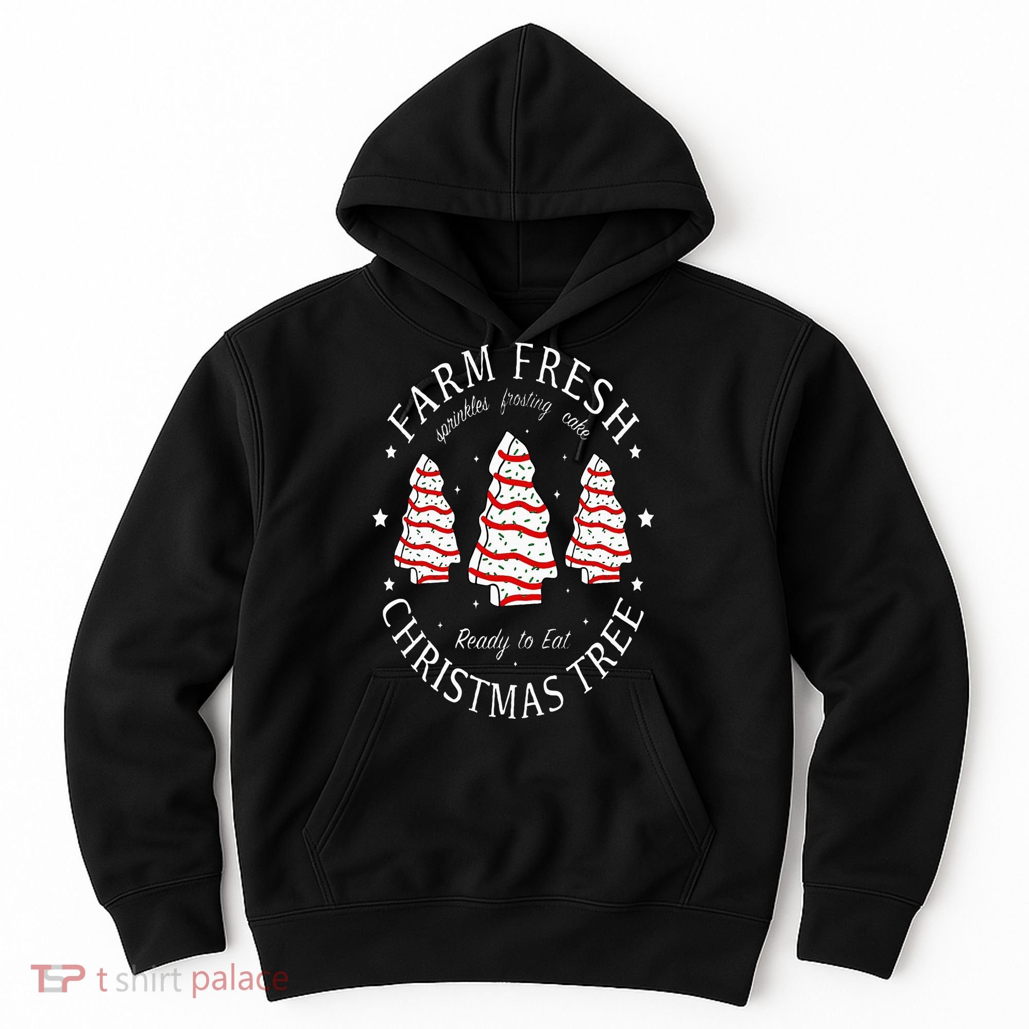 Farm Fresh Christmas Tree Cakes Funny Tree Farm Xmas Pajamas Hoodie