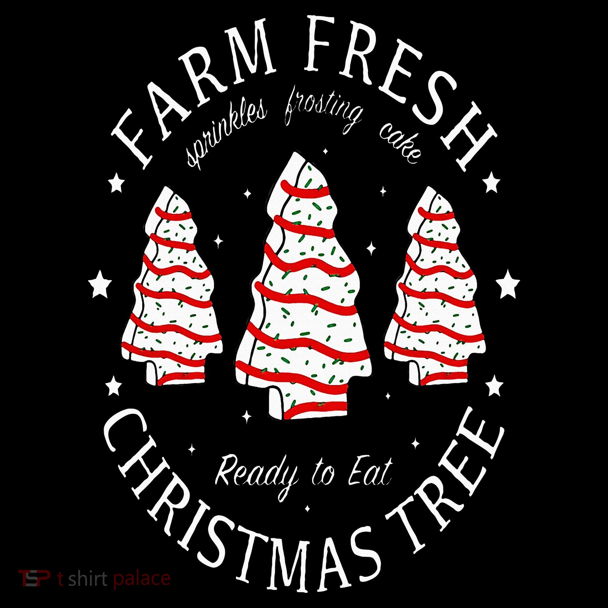 Farm Fresh Christmas Tree Cakes Funny Tree Farm Xmas Pajamas Women's Hoodie