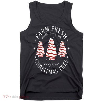 Farm Fresh Christmas Tree Cakes Funny Tree Farm Xmas Pajamas Tank Top
