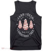 Farm Fresh Christmas Tree Cakes Funny Tree Farm Xmas Pajamas Tank Top thumb 0