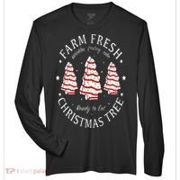 Farm Fresh Christmas Tree Cakes Funny Tree Farm Xmas Pajamas Zone Performance Long-Sleeve T-Shirt thumb 0
