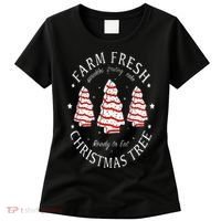 Farm Fresh Christmas Tree Cakes Funny Tree Farm Xmas Pajamas Women's T-Shirt thumb 0