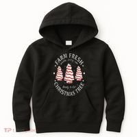 Farm Fresh Christmas Tree Cakes Funny Tree Farm Xmas Pajamas Kids Hoodie thumb 0