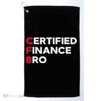 Funny Finance Certified Finance Bro Finance Lovers Golf Towel thumb 0