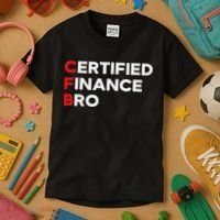 Funny Finance Certified Finance Bro Finance Lovers Kids T-Shirt thumb 3