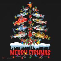 Fish Fishing Christmas Tree Lights Merry Fishmas Fishermen Women's Hoodie thumb 2