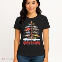 Fish Fishing Christmas Tree Lights Merry Fishmas Fishermen Women's T-Shirt thumb 4