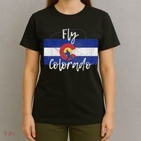 Fly Fishing Colorado Flag Souvenir Trout Fisherman T-Shirt thumb 4