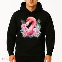 Floral Flamingo Cute Tropical Hoodie thumb 2