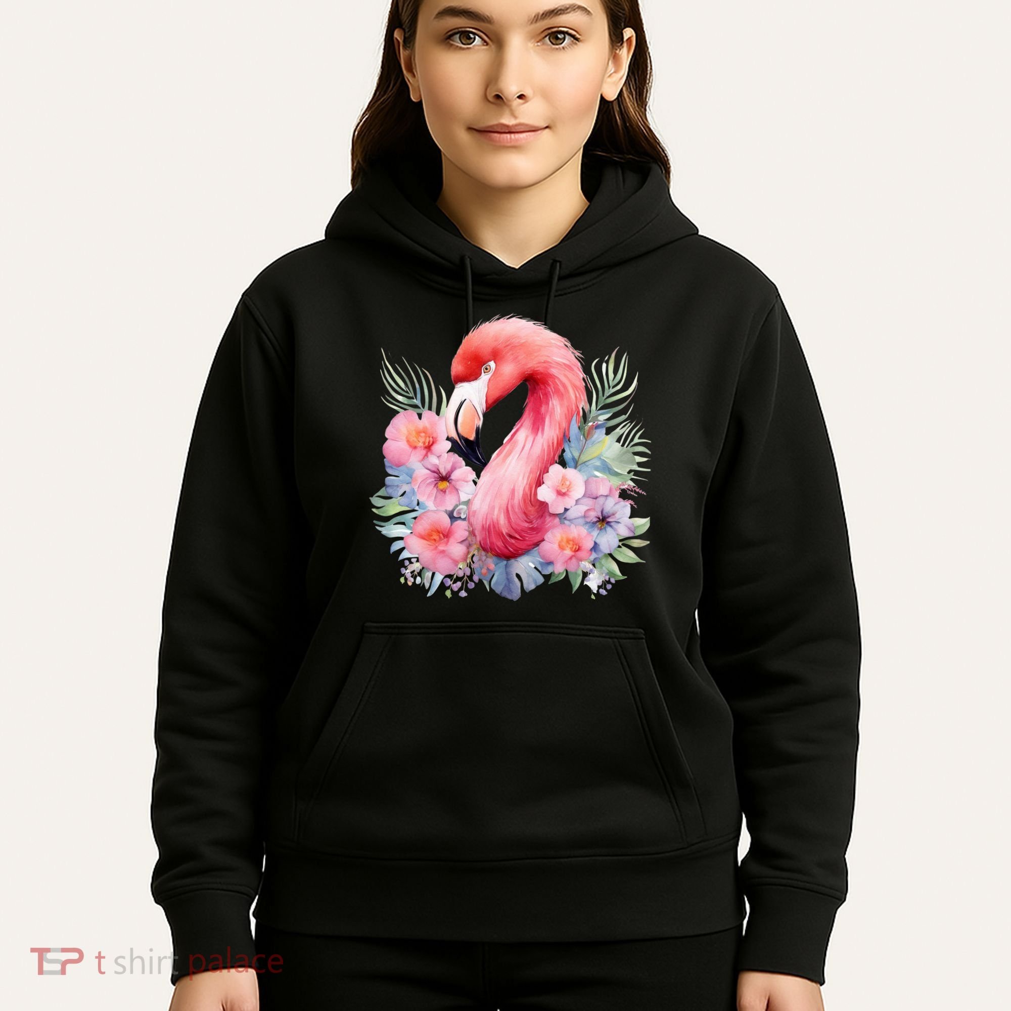 Floral Flamingo Cute Tropical Hoodie