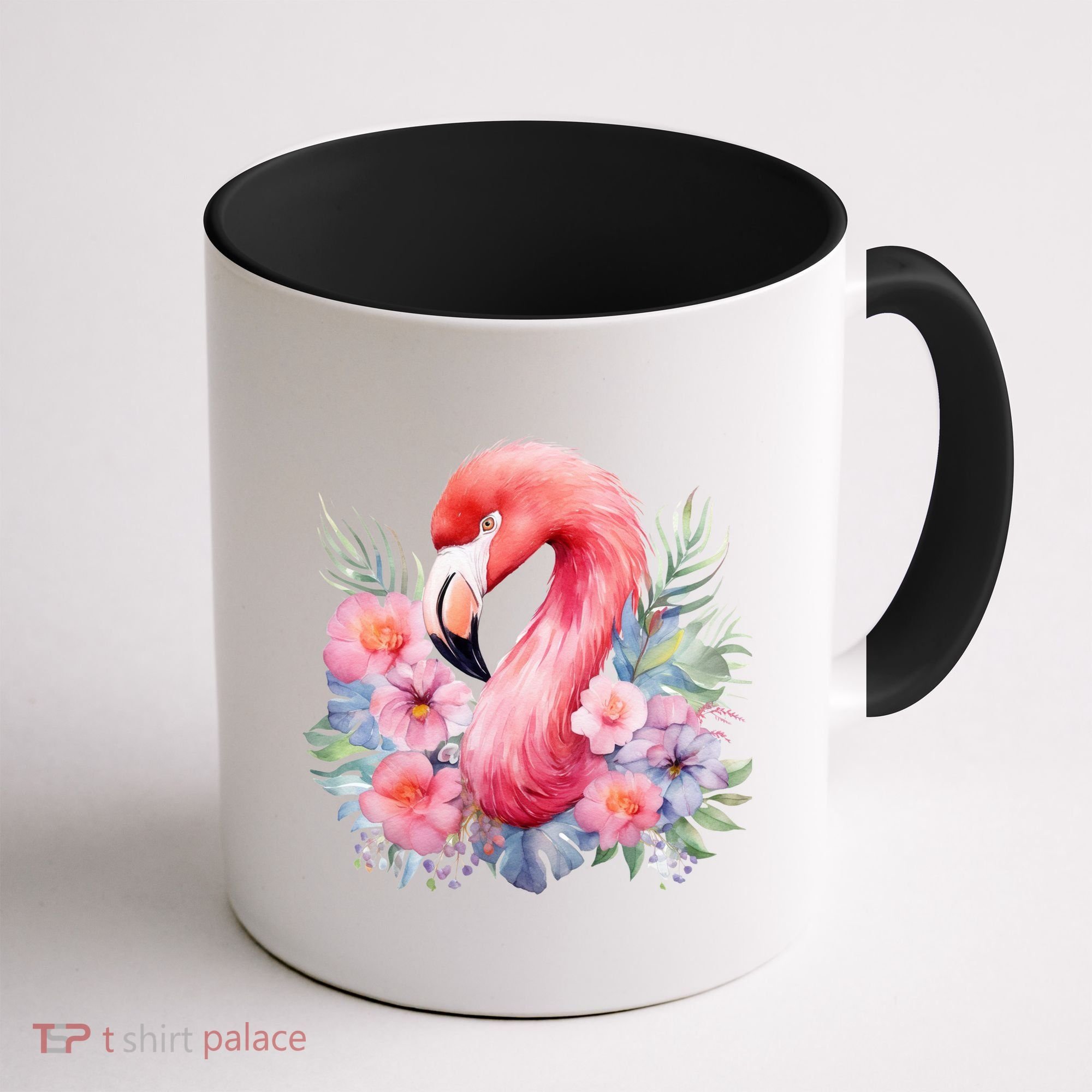 Floral Flamingo Cute Tropical Coffee Mug