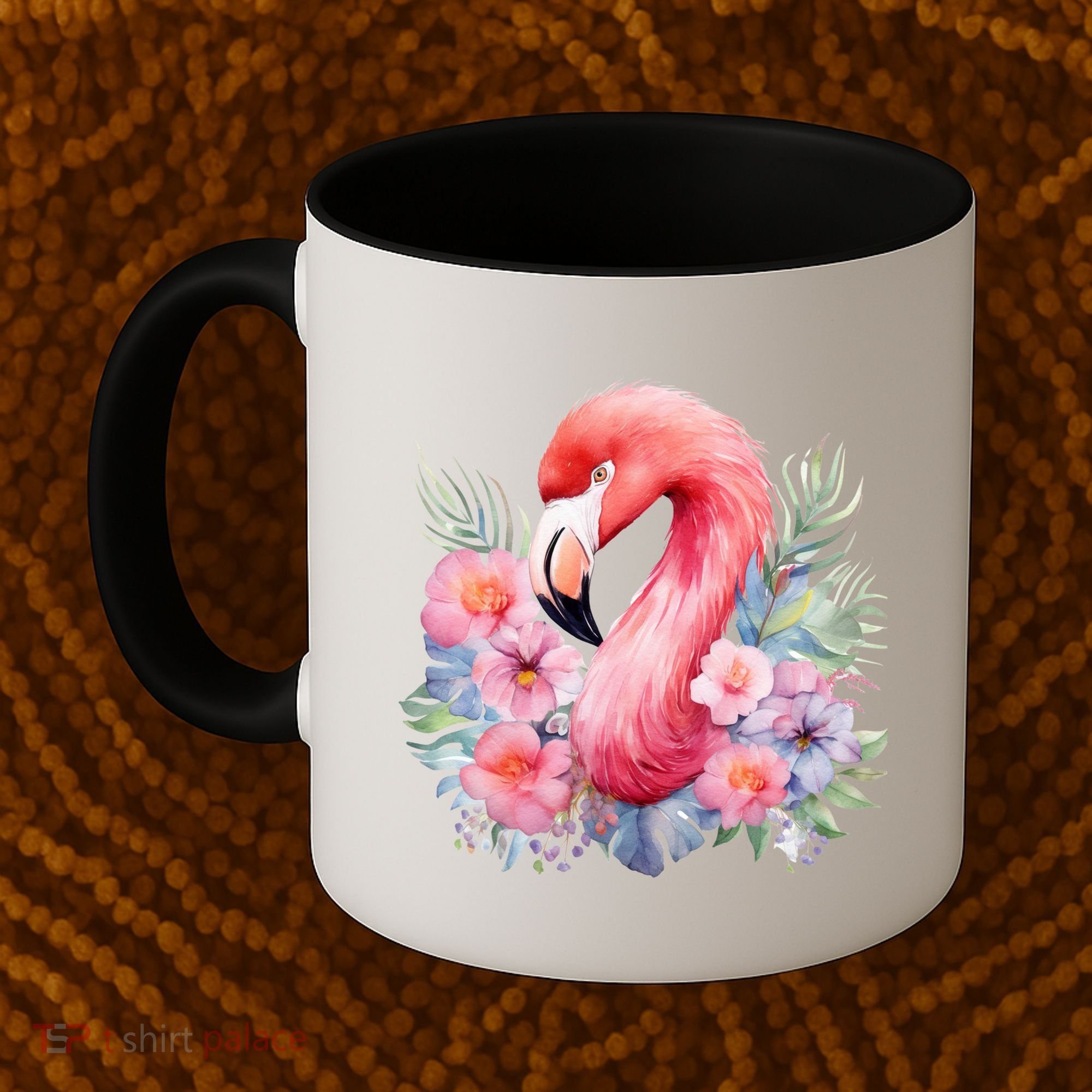 Floral Flamingo Cute Tropical Coffee Mug