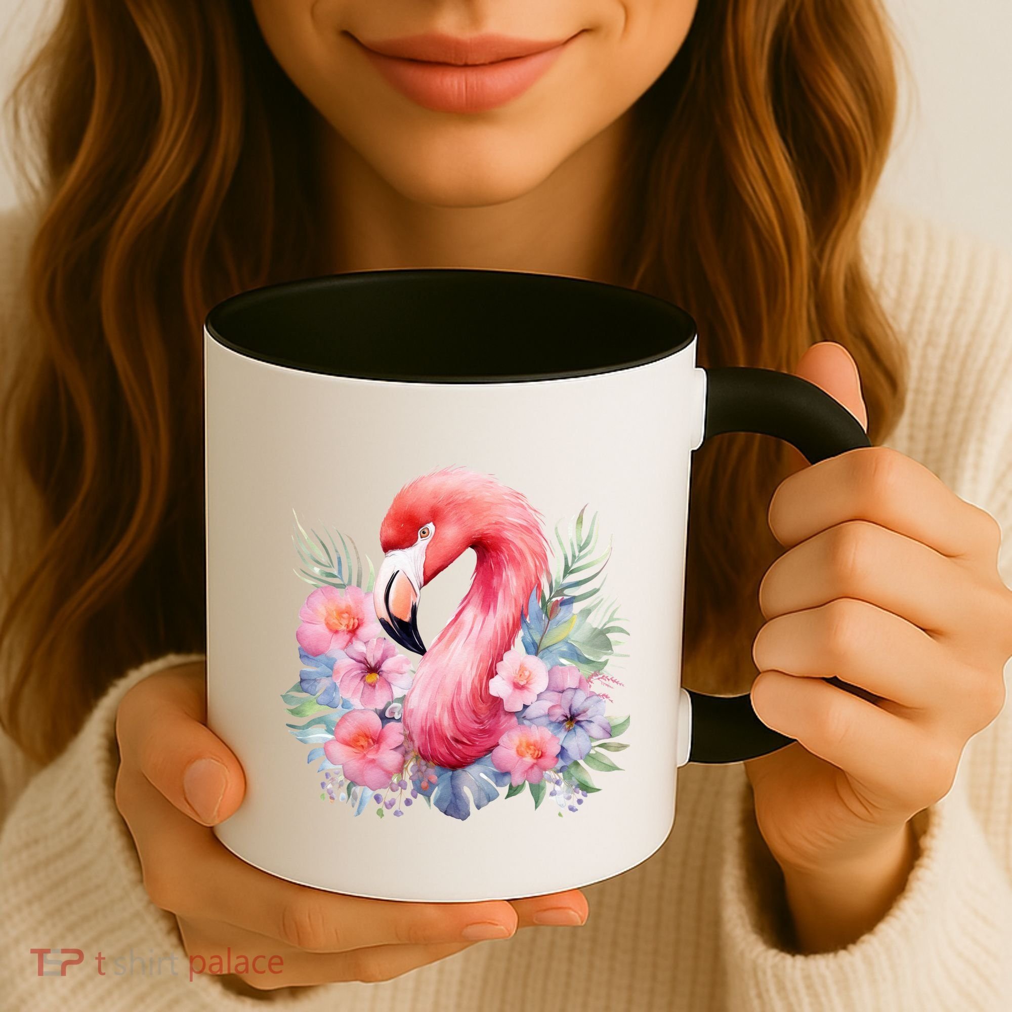 Floral Flamingo Cute Tropical Coffee Mug