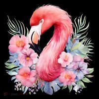 Floral Flamingo Cute Tropical Coffee Mug thumb 5